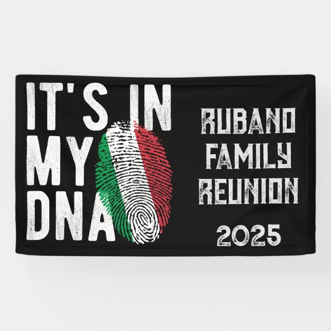 Italian DNA Family Reunion  Banner (Horizontal)