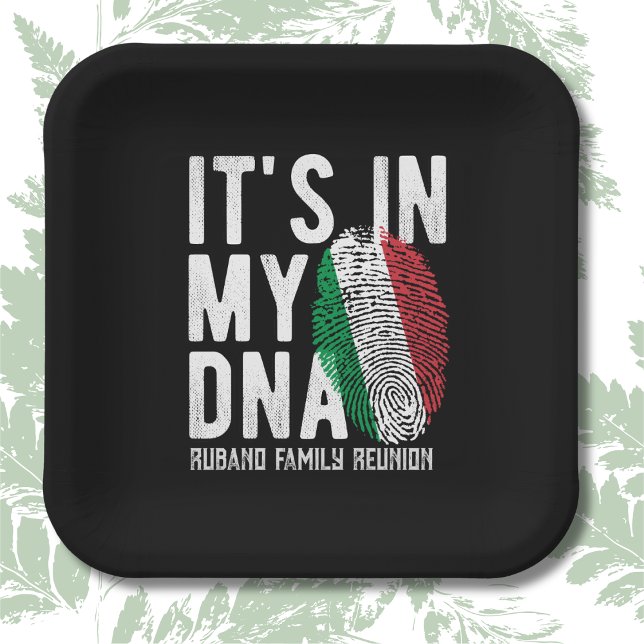 Italian DNA Family Reunion Invitation Paper Plate (Creator Uploaded)