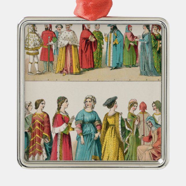 Italian Dress Metal Tree Decoration (Front)