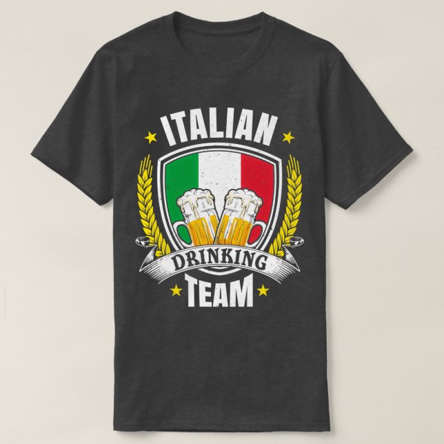 Italian Drinking Team Beer Games Design T-Shirt (Design Front)