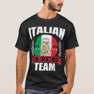 Italian Drinking Team Italy Flag Beer Party Gift T-Shirt