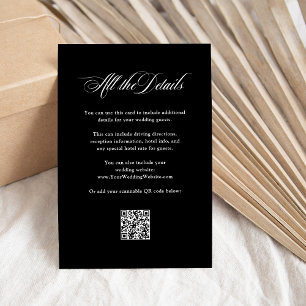 Italian Elegance Wedding Guest Details QR Code Enclosure Card
