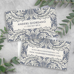 Italian Elegant Damask Sole Owner Company Business Card