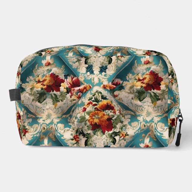 Italian Exquisite, Delicate Flowers with Greenery Dopp Kit (Front)