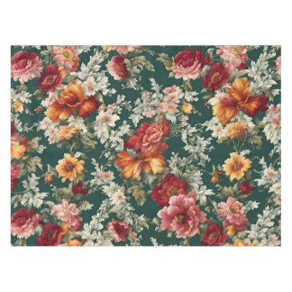 Italian Exquisite, Delicate Flowers with Greenery Tablecloth