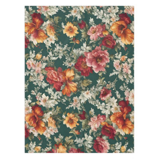 Italian Exquisite, Delicate Flowers with Greenery Tablecloth