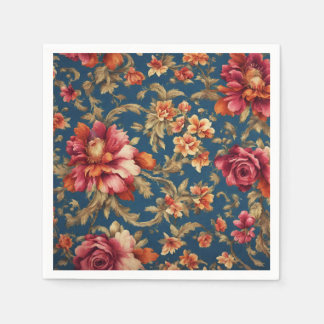 Italian Exquisite Vintage Grande Flowers Napkin