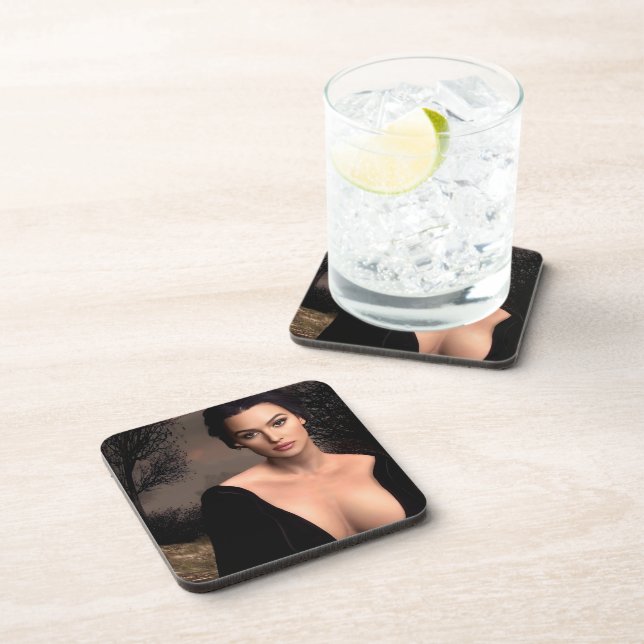 Italian Fall hard plastic coasters (Right Side)