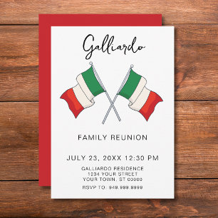 Italian Family Reunion Party Invitation