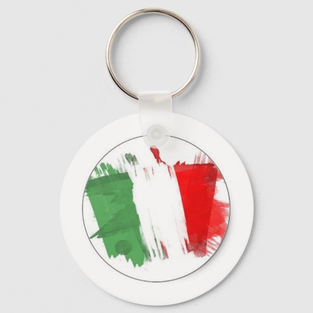 Italian Fashion Flag Key Ring (Front)