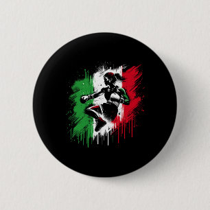 Italian Female Boxer - Italy Kickboxing Girl 6 Cm Round Badge