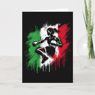 Italian Female Boxer - Italy Kickboxing Girl Card