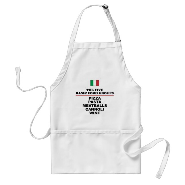Italian Five Basic Food Groups Standard Apron (Front)