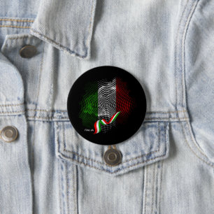 Italian flag 7.5 cm round badge