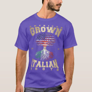 Italian Flag American Proud Nostalgic Roots Italy  T-Shirt