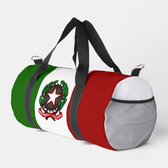 Italian flag and Emblem Duffle Bag (Right Corner)