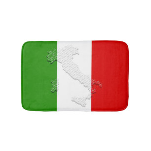 Italian flag bath mat