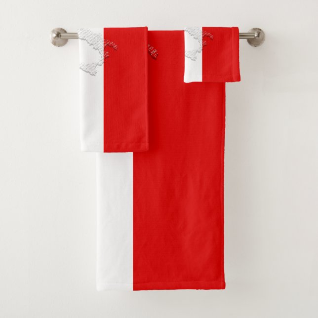 Italian flag bath towel set (Insitu)