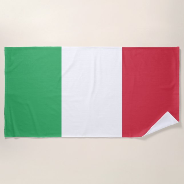 Italian Flag Beach Towel (Front)