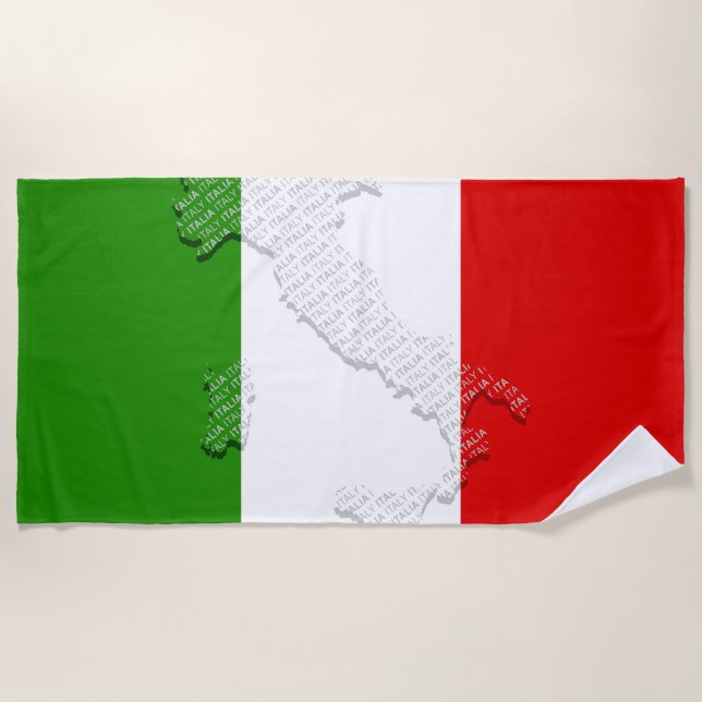 Italian flag beach towel (Front)