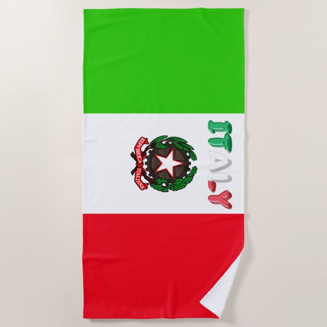 Italian flag beach towel (Front)