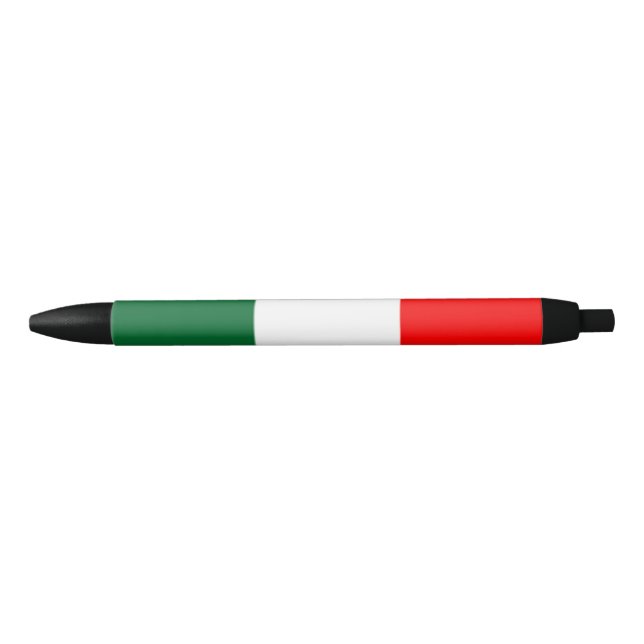 Italian Flag Black Ink Pen (Front)