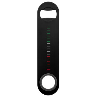 Italian flag bottle opener. Speed design.
