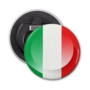 Italian Flag Button Bottle Opener