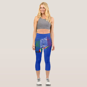 Italian flag capri leggings