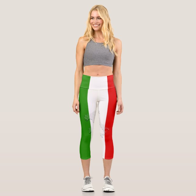 Italian flag capri leggings (Front)