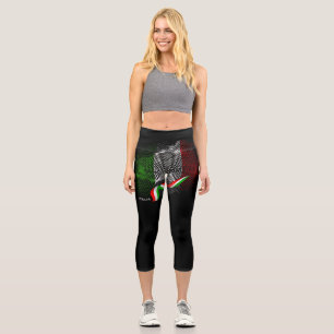 Italian flag capri leggings