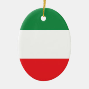 Italian Flag Ceramic Ornament