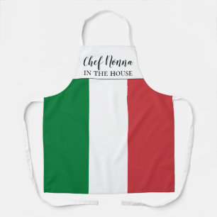 Italian Flag Chef Nonna Funny Gift Apron