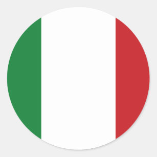 Italian flag classic round sticker