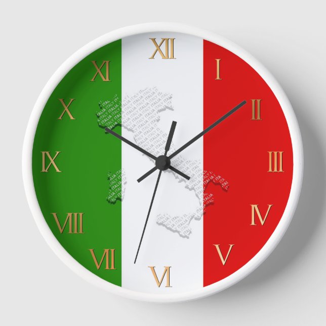 Italian flag clock (Front)