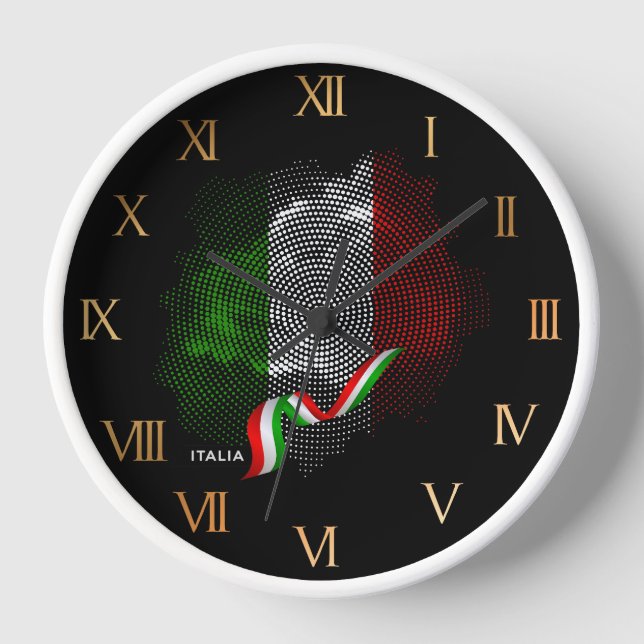 Italian flag clock (Front)