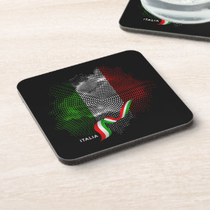 Italian flag coaster