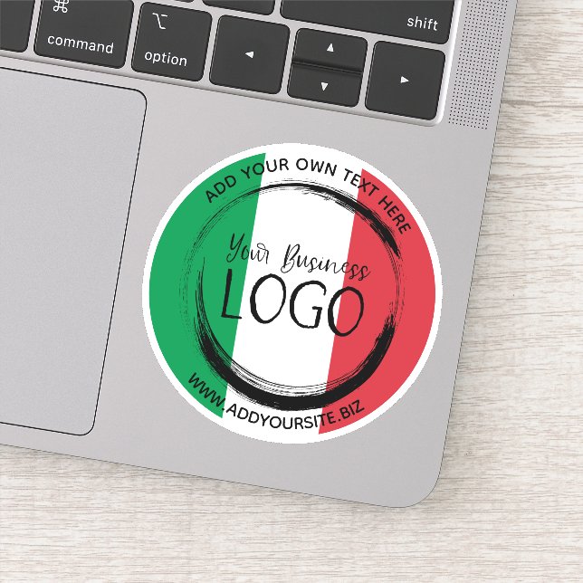 Italian Flag Colours Business Logo Circle (Detail)