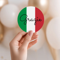 Italian Flag Colours Grazie