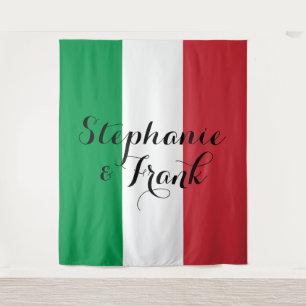 Italian Flag Colours Wedding Tapestry