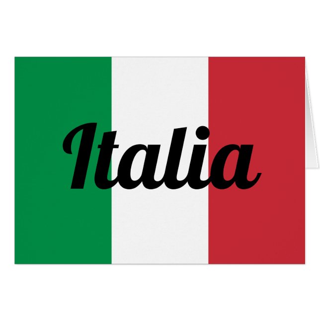 Italian flag custom greeting card (Front Horizontal)