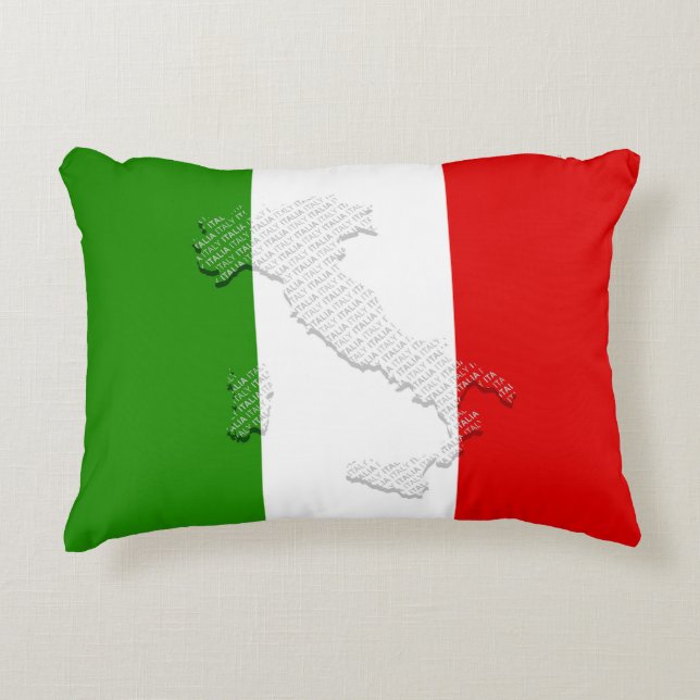 Italian flag decorative cushion (Front)