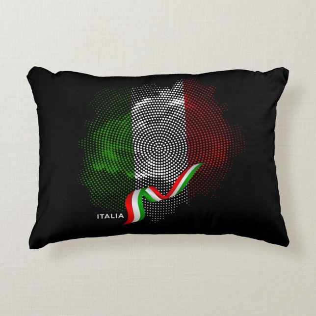 Italian flag decorative cushion (Front)