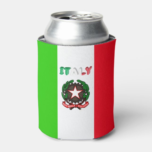 Italian flag-emblem  can cooler (Can Front)
