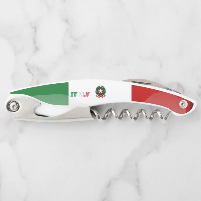 Italian flag-emblem corkscrew (Front)