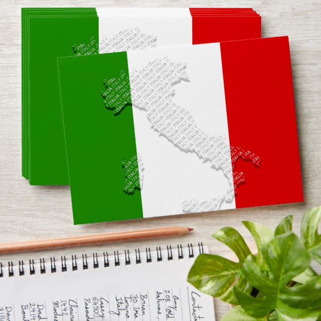 Italian flag envelope (Stacked)
