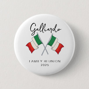 Italian Flag Family Reunion 6 Cm Round Badge