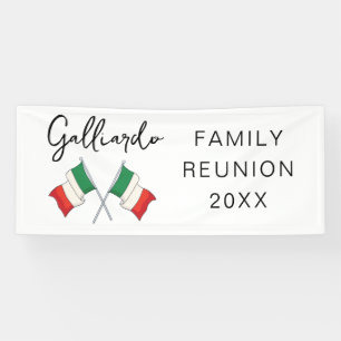 Italian Flag Family Reunion  Banner
