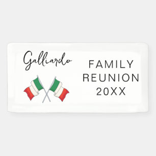 Italian Flag Family Reunion  Banner
