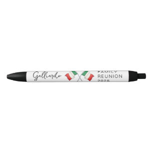 Italian Flag Family Reunion Black Ink Pen